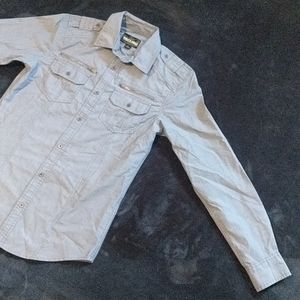 Blue Chambray Casual Button-Down